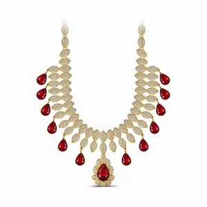 Fashion Dubai Wholesale Costume African Jewelry Gold With Stone Jewelry Sets