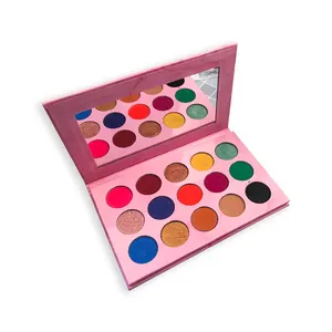 Palet Makeup Pigmen Tinggi 15 Warna Kustom Glitter Eyeshadow Label Pribadi