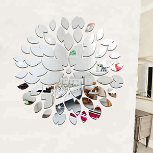 Stiker Mural dekal cermin lingkaran dinding akrilik 3D gaya Modern untuk dekorasi rumah dalam setiap kamar - Product Image 2