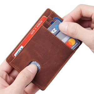 RFID — portefeuille en cuir véritable pour hommes, mince et minimaliste, <span class=keywords><strong>porte</strong></span>-cartes de crédit - Product Image 2