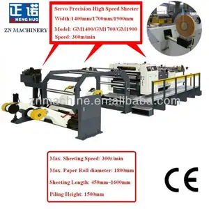 Rotolo di carta foglio/sheeter macchina di taglio/cutter/ghigliottina