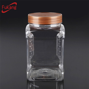 50Oz Rỗng PET Nhựa PET Grip Vuông Thực Phẩm <span class=keywords><strong>Jar</strong></span> Với Nắp Để Đóng Gói Rang/Muối Đậu Phộng - Product Image 1