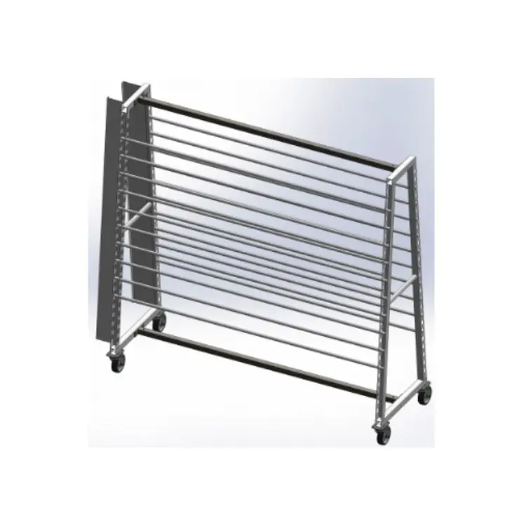 Retail spinning metal tablecloth storage holder display racks stand with wheels