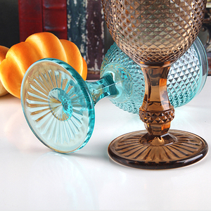 Estilo europeo antiguo de color vintage de cristal copa de vino Copa creativo taza de jugo - Product Image 5