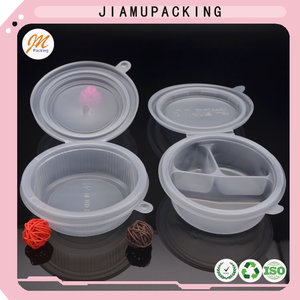 disposable plastic microwave takeaway lunch box food storage container with lid