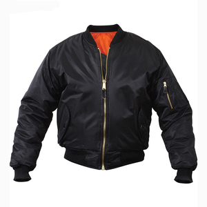 black bomber with orange inside
