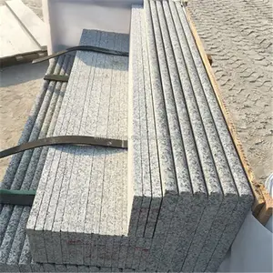 Yüksek Kaliteli Gri G602 Doğal Granit Açık Merdiven Adımları için Oluklu Basamakları