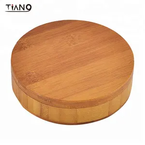 Западная круглая деревянная бамбуковая коробка, 4 шт. аксессуаров, открытый набор для вина, бамбуковый набор для вина