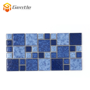 En gros brillant mosaïque 306x306 bleue émaillée en céramique mosaïque carreaux de <span class=keywords><strong>piscine</strong></span> - Product Image 2