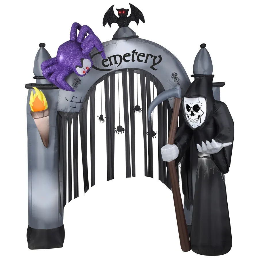 Inflatable Archways डरावना बिल्ली प्रेतवाधित तोरण महल हेलोवीन Airblown Inflatable