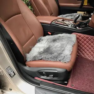 Natural Sheepskin Leather Shearling Seat Pad Cover for Auto, Car, Office, Kitchen, Travel, Home, Genuine Wool, Universal Fit