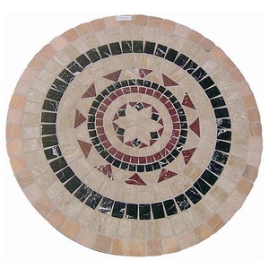 Natural Stone <strong>Round</strong> Mosaic <strong>Table</strong> <strong>Top</strong> Garden Coffee <strong>Table</strong> - Product Image 1