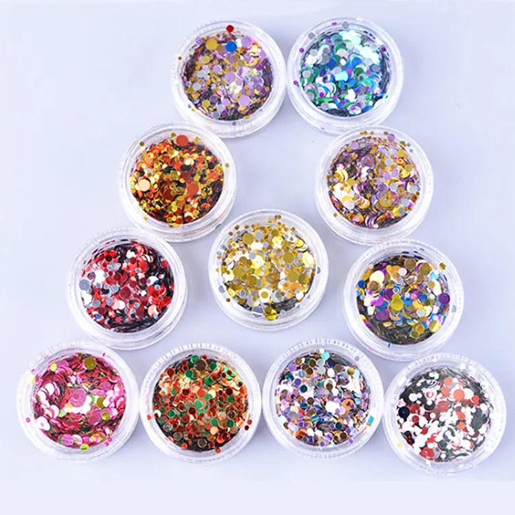 2022 Nail Art Dekoration Glitter Power Verpackung Kunststoff Kosmetik gläser Tumbler Glitter
