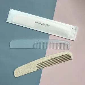 Individually packaged reusable sample free trademark disposable plastic hotel comb