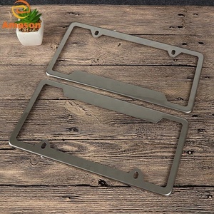 Hot bán chúng tôi tiêu chuẩn thép không gỉ lớp phủ màu đen và chrome metail tấm giấy phép khung xe khung giấy phép - Product Image 5