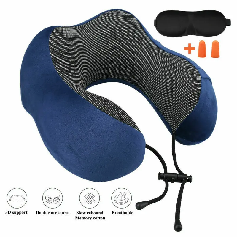 Высококачественная надувная U-образная подушка для шеи для путешествий на самолете