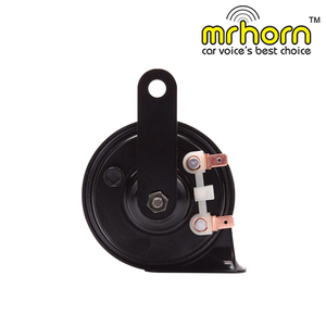MRHORN Klaxon d'escargot 12V/24V OE 110dB 2 voies ABS étanche klaxon de voiture électrique 80mm noir/chrome universel haut-parleur et klaxon - Product Image 2