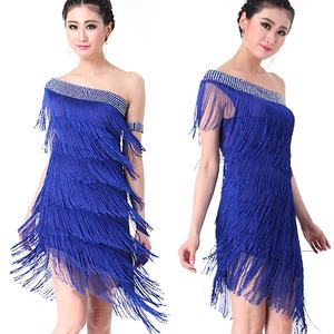 Robe de danse latine, vêtement pour femme, boîte de nuit, fête de compétition, noir - Product Image 2