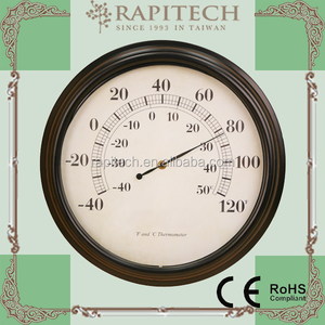 Stylish Modern 15 Inch Plastic <b>Outdoor</b> Garden <b>Thermometer</b> Wall <b>Clock</b> For Garden or Patio Use - Product Image 5