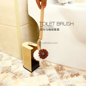 Plastic Double balls colors Multi Function Toilet brush with holder set