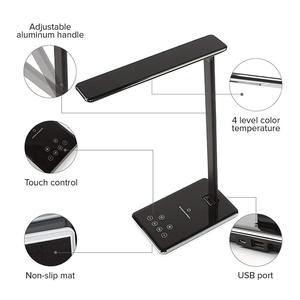 Wholesale Hot Selling Adjustable Dimmable Wireless Charging Lamp Intertek Led Desk Lamp Electric Aluminum <strong>Plastic</strong> AC Modern 20 - Product Image 5