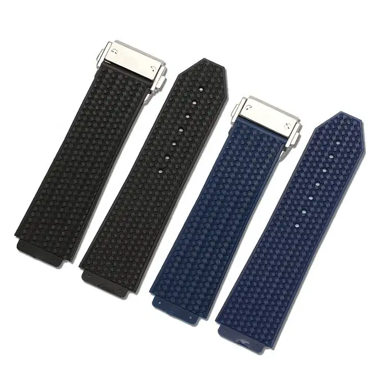 25mm Rubber watch strap black rubber watch band