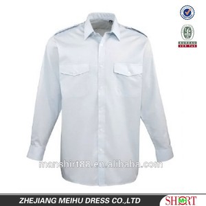 OEM <span class=keywords><strong>Service</strong></span> Premier Mens Manches Longues Pilote Plaine Chemise de Travail - Product Image 1