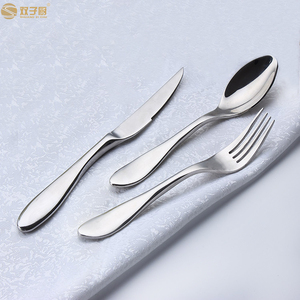 Vaisselle durable Couverts en acier inoxydable argenté Fourchette et couteau à dîner - Product Image 3