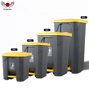 <span class=keywords><strong>Cubo</strong></span> de <span class=keywords><strong>basura</strong></span> de plástico de alta calidad, 45l, para exteriores, color <span class=keywords><strong>gris</strong></span> y amarillo, al por mayor - Product Image 2
