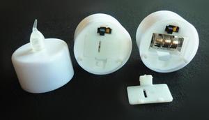 3.6×3.6cm 黄色 環境に優しい 火を使わない 電子バタフライティーライトキャンドル 電池式 丸型キャンドル - Product Image 2