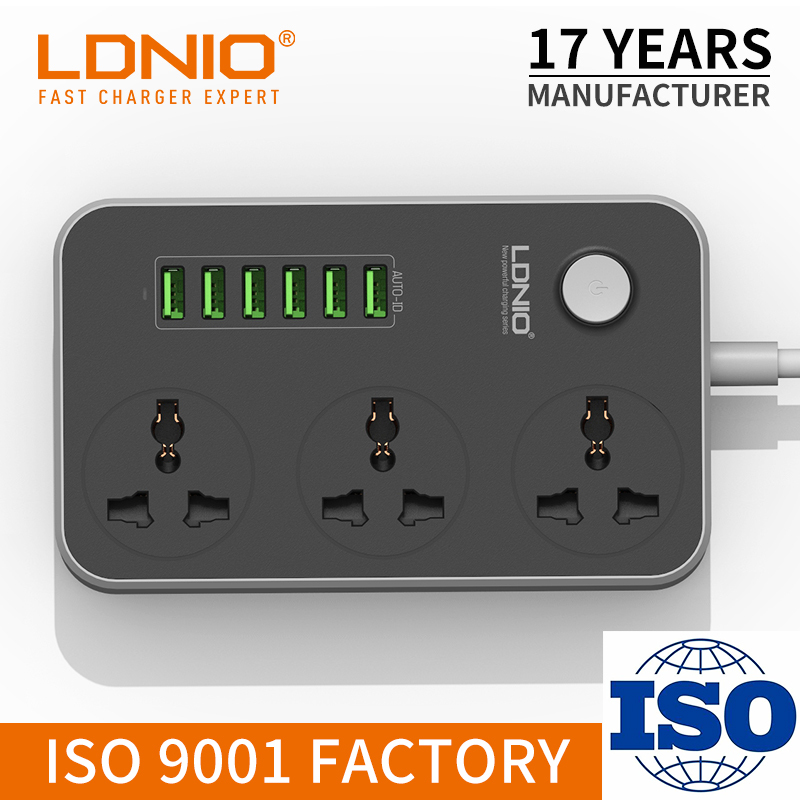Лидер продаж Универсальный дорожный удлинитель LDNIO с портами USB SC3604