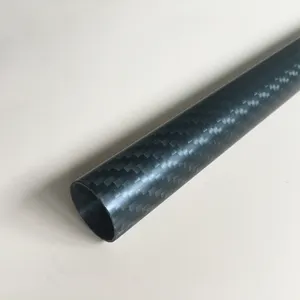 3k Roll-Wrap Twill glänzend/matt Kohle faser rohr