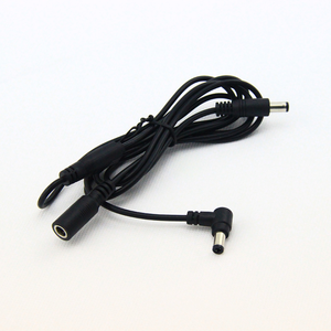 Personnaliser DC5521 1 à 2 connecteurs de câble d'alimentation répartiteur mâle femelle DC 5.5x2.1mm prise à angle droit baril pour bandes lumineuses à LED - Product Image 1