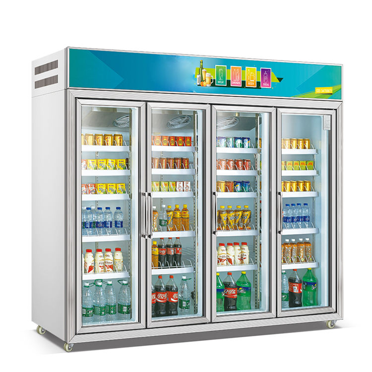 Supermarket Soft Drink Display Refrigerator Pepsi Fridge Beverage  Merchandiser