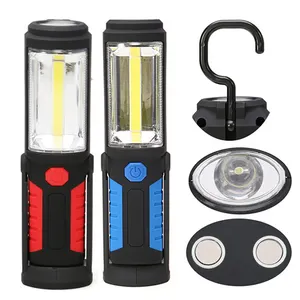 ถือ Strip COB กระทะโคมไฟ LED ป่า Hike Fishing Camping Hook Light