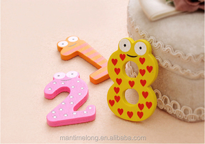 Juego de 10 números de imán de madera para nevera, juguete educativo para niños, 1 juego - Product Image 6