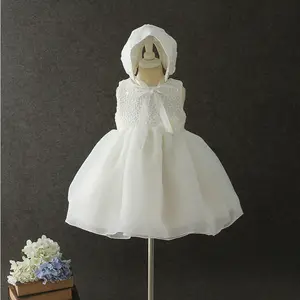 Yeni beyaz kız güzel giymek çiçek parti elbiseler kabarık bebek İlk Communion ucuz toptan çocuk elbiseleri tasarım kız orta