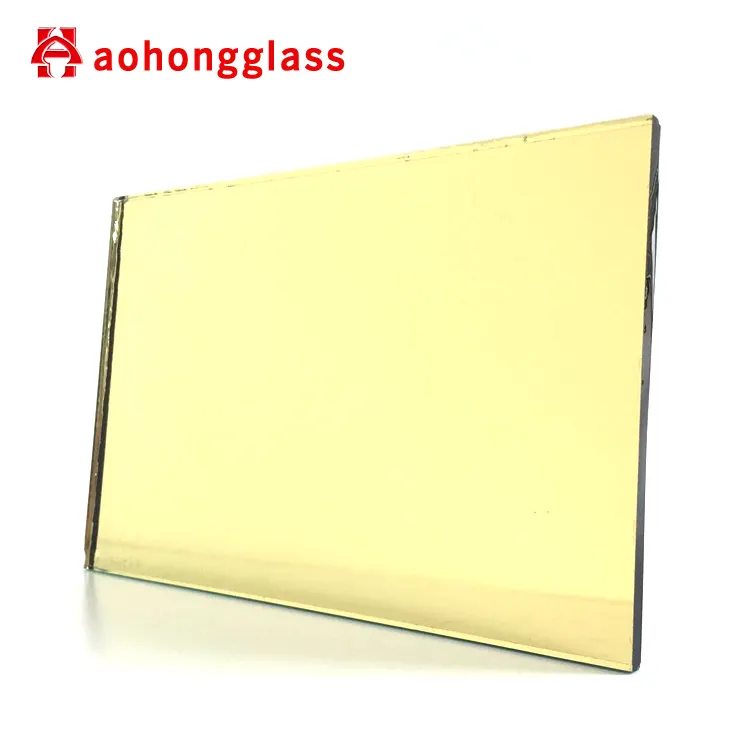 4 мм 5 мм 6 мм 8 мм с покрытыем цвета чистого 24 каратного золота отражающее лист стекла