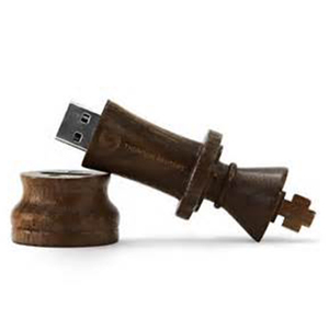 Memoria USB de Madera con Diseño de Pieza de Ajedrez Internacional, Stick King Piece Thumb - Product Image 4