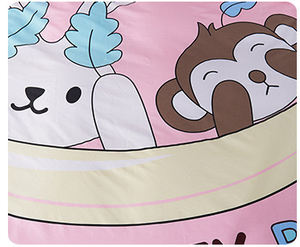 100% algodón bebé de dibujos animados de las sábanas de la cama de los niños tejida <span class=keywords><strong>40</strong></span> desechable impreso de una hoja almohada y edredón juegos de 10 Sets - Product Image 3