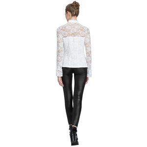 SD Women's Vintage Gothic Long Sleeve Stand Collar Lace <strong>Patchwork</strong> <strong>Shirt</strong> Tops SL000052 - Product Image 6