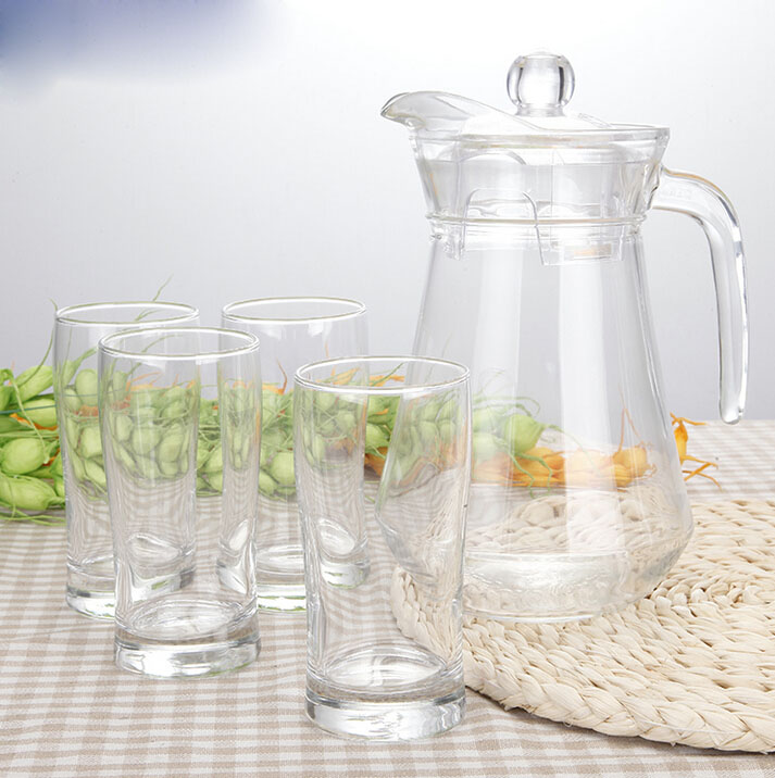 Haonai designed bulk 1.3L glass pitcher