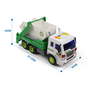 Nouveau <span class=keywords><strong>camion</strong></span> <span class=keywords><strong>jouet</strong></span> à ordures de <span class=keywords><strong>recyclage</strong></span> alimenté par friction pour enfants en plastique avec lumière et musique - Product Image 5