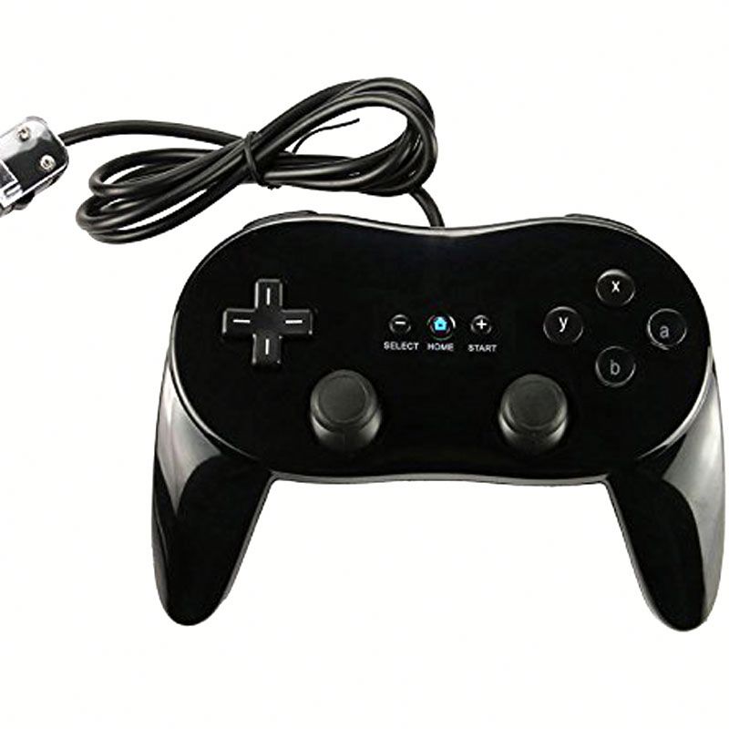 Wired Wii U RemoteとClassic Controller Proブラック
