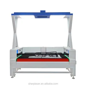 auto feeding ccd camera computerized embroidery textile leather wool felt cotton home fabric laser cutting machine price