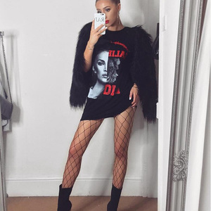 Collants résille <span class=keywords><strong>taille</strong></span> <span class=keywords><strong>haute</strong></span> pour femmes, <span class=keywords><strong>bas</strong></span> ajourés sans <span class=keywords><strong>jean</strong></span> - Product Image 4