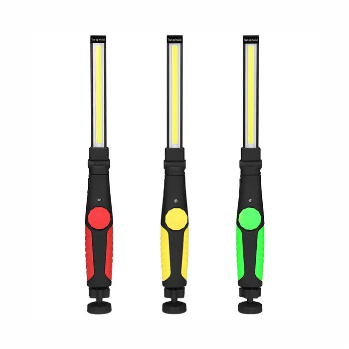 USB مصباح COB قابل للشحن LED ضوء العمل المحمولة مرنة المغناطيسي مصباح فحص مصباح يدوي