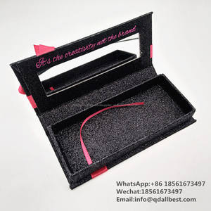 Maßgeschneiderte Private Label 4 3 <span class=keywords><strong>2</strong></span> 1 pairs Spiegel Wimpern Paket Box mit Band Bowknot - Product Image 4