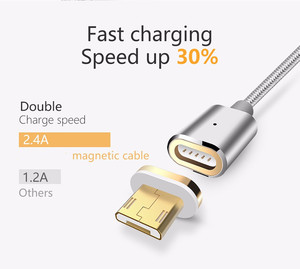 Venta caliente 2017 <span class=keywords><strong>amazon</strong></span> Pantalla LED de Sincronización de Datos <span class=keywords><strong>Micro</strong></span> <span class=keywords><strong>USB</strong></span> Magnética <span class=keywords><strong>Cable</strong></span> de Carga Rápida para Android - Product Image 3