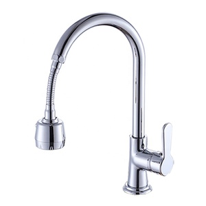 Nanan Mitigeur de cuisine en laiton à poignée unique Design contemporain Noyau de valve en céramique Tuyau <span class=keywords><strong>flexible</strong></span> Robinets d'eau <span class=keywords><strong>pour</strong></span> évier Pulvérisateur simple - Product Image 2